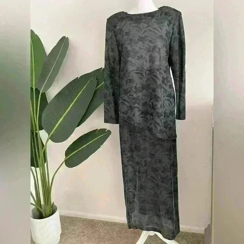 H L Design 2 Piece Set Skirt Top Black With Glitter Top & Skirt Set Size 6 - Picture 8 of 9
